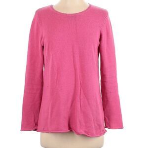 Gudrun Sjroden 100% Cotton Pink Crew Knit Pink Sweater Size Small